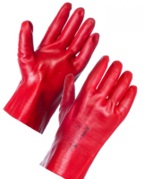 ST Red PVC Gauntlet 27cm