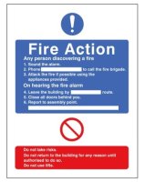 Fire - Fire Action Sign with lift